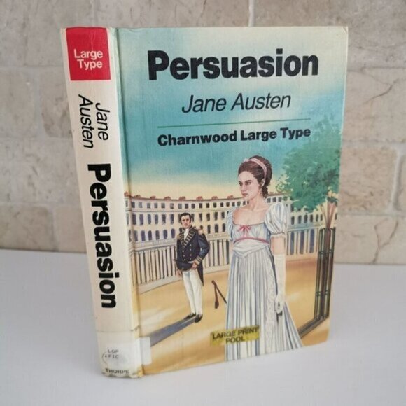 1990 Persuasion Jane Austen Large Print Ex-Library, Vintage Charnwood Classic - Picture 1 of 9